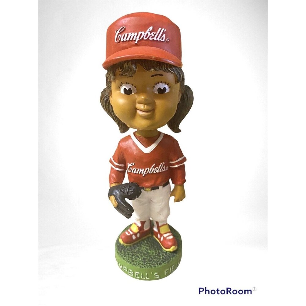 Campbells Soup Girl Baseball Bobblehead‎ Figurine Field